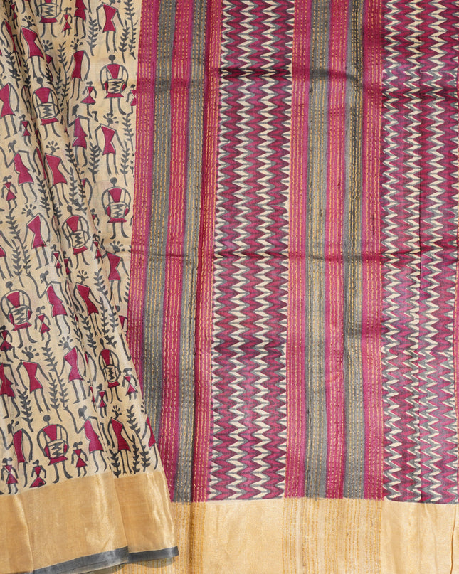 Tussar Silk Printed