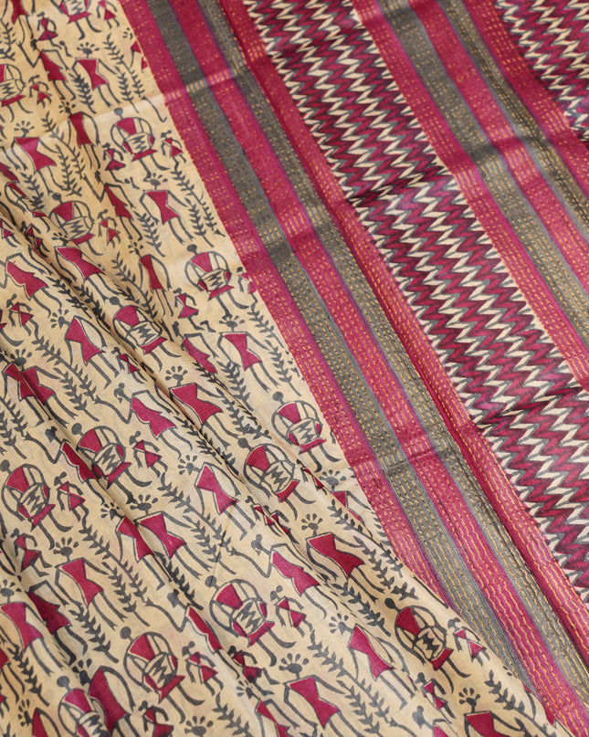 Tussar Silk Printed